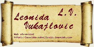 Leonida Vukajlović vizit kartica